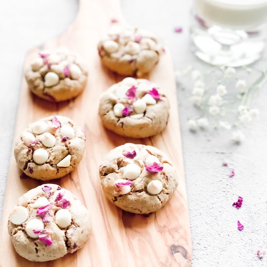 Rose White Choc Chip Oat Cookies