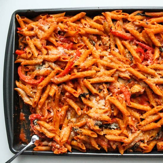 Sheet Pan Chicken and Vodka Sauce