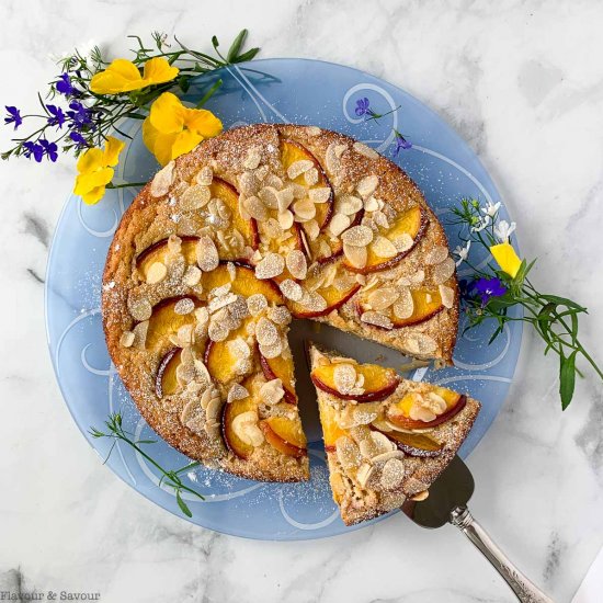 Flourless Nectarine Ricotta Cake