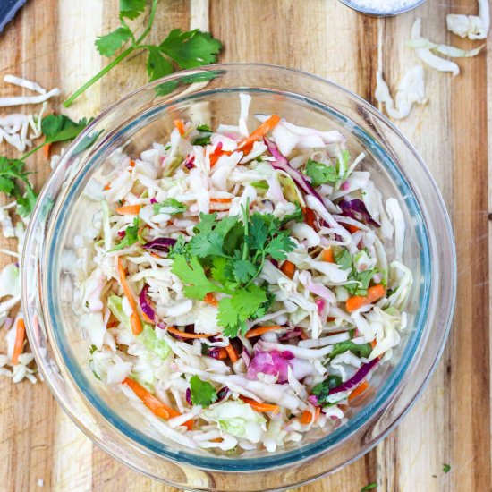 Simple Coleslaw Recipe (no mayo)