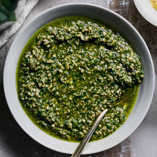 Vegan Spinach Pesto Sauce