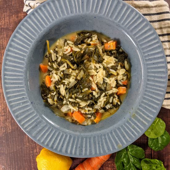 Greek Spinach & Rice Stew