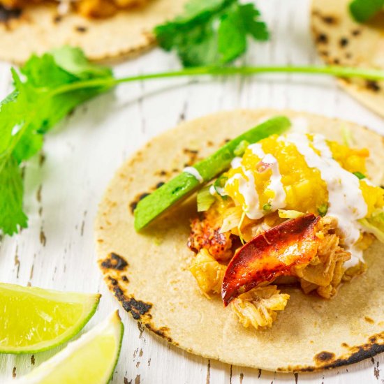 Lobster Tacos With Mango Salsa