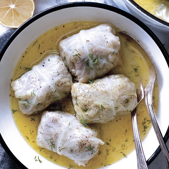 Greek Stuffed Cabbage Rolls