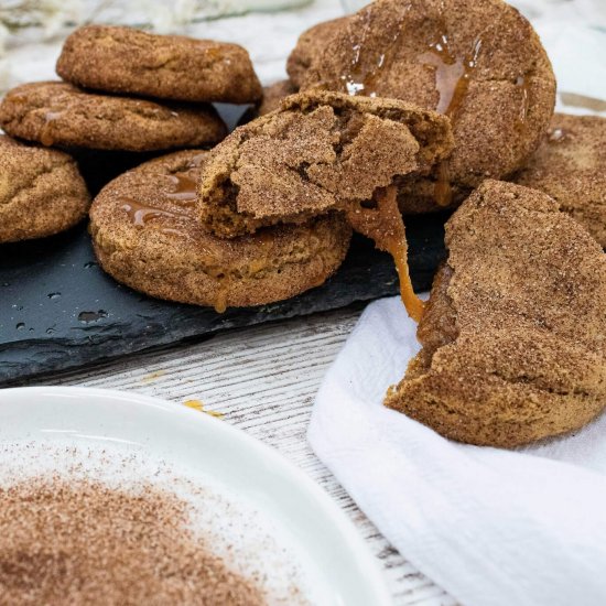 Soft Caramel-Stuffed Snickerdoodle