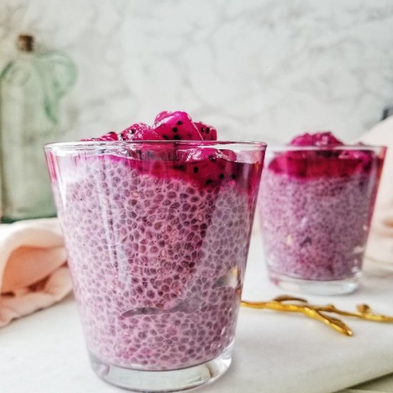 Pink Pitaya Chia Pudding