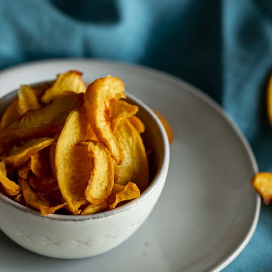 Air Fryer Dehydrated Peaches