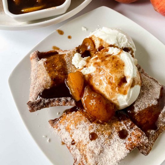 Tiktok Fried Peach Cobbler Bites