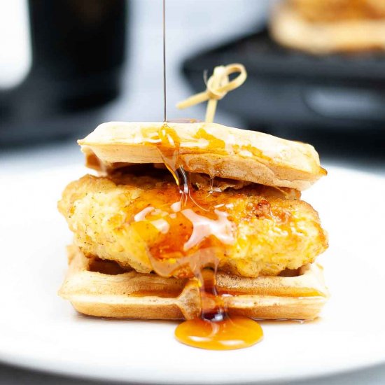 Air Fryer Chicken and Waffles