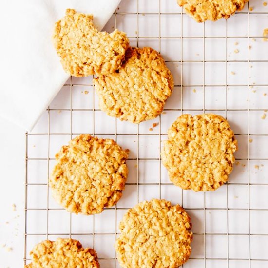 Vegan Peanut Butter Oatmeal Cookies