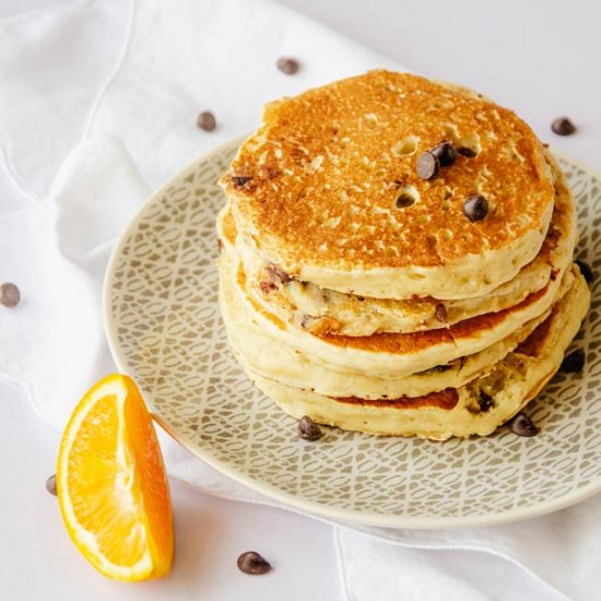 Vegan Chocolate Chip Pancakes