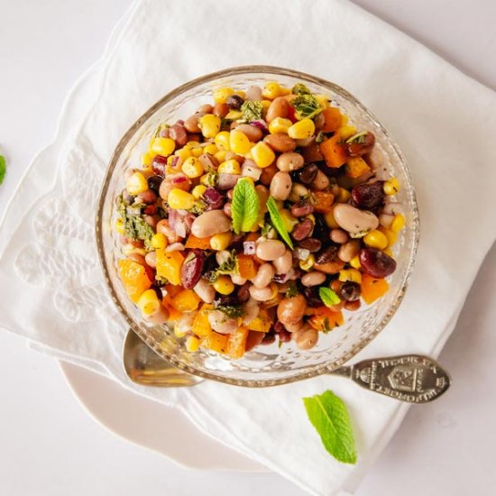 Fresh Vegan Minted Bean Salad