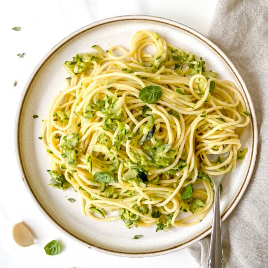 Brown butter zucchini pasta