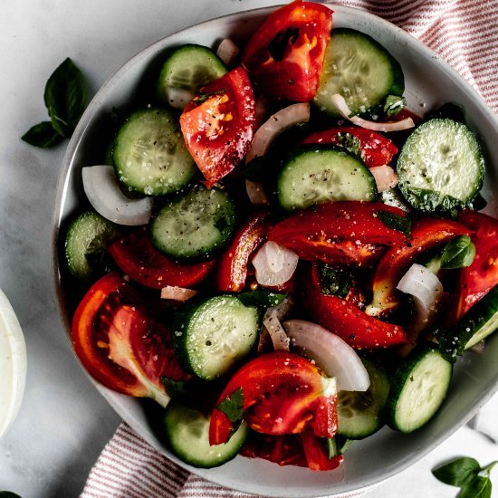 easy cucumber tomato salad