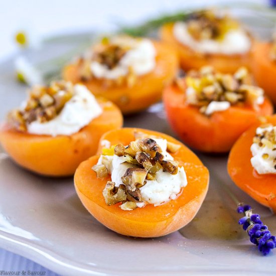 Apricots with Goat Cheese & Honey