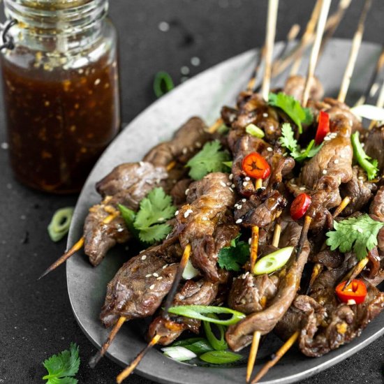 Grilled Teriyaki Beef Sticks