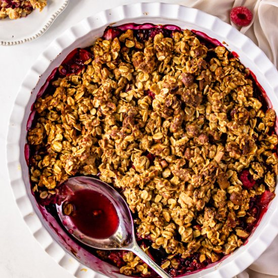 Olive Oil Granola Fruit Crisp