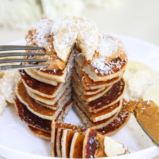 Peanut Butter Banana Pancakes