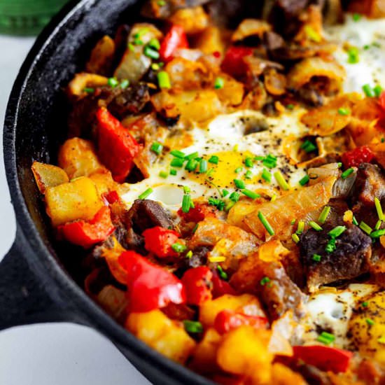 Steak and Eggs Hash