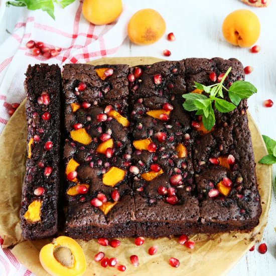 Pomegranate Apricot Brownies