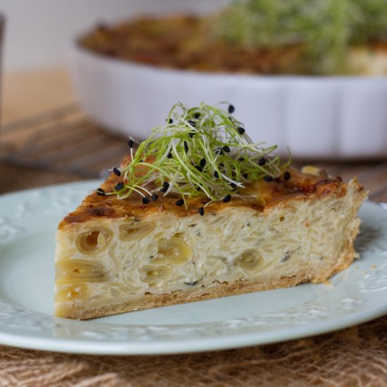 Potato and yellow beans quiche