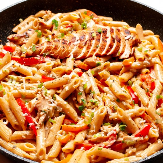 Rasta Pasta with Jerk Chicken