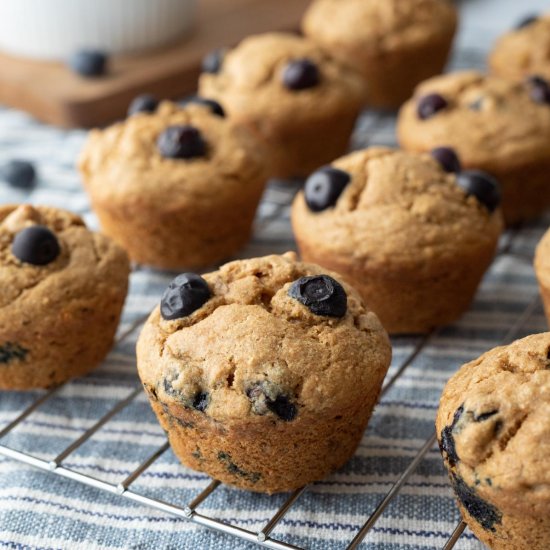 Healthy Blueberry Banana Muffins