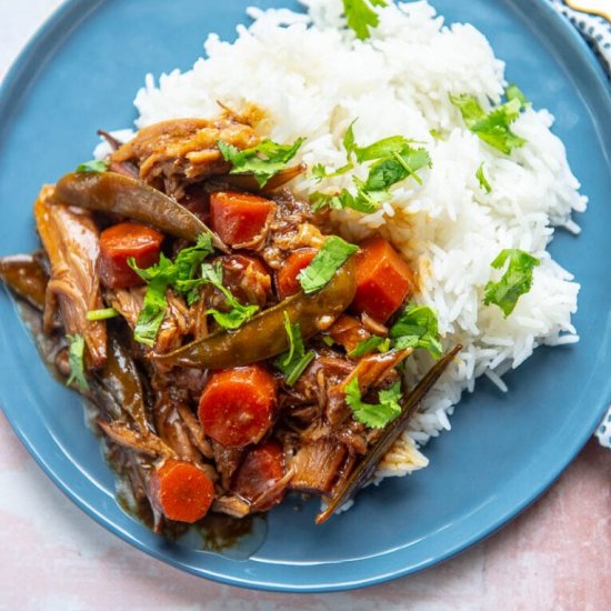 Slow Cooker Garlic Ginger Pork