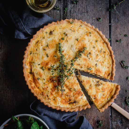 Caramelized Onion Goats Cheese Tart