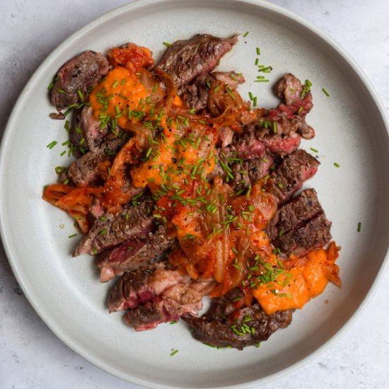 Steak with Kimchee (Kimchi) Sauce