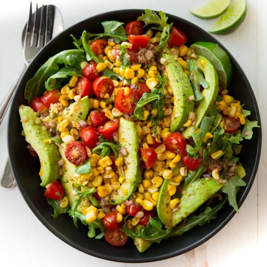 Fresh Corn, Tomato, Avocado Salad