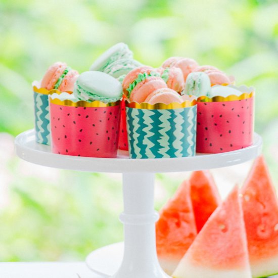 Watermelon Macarons