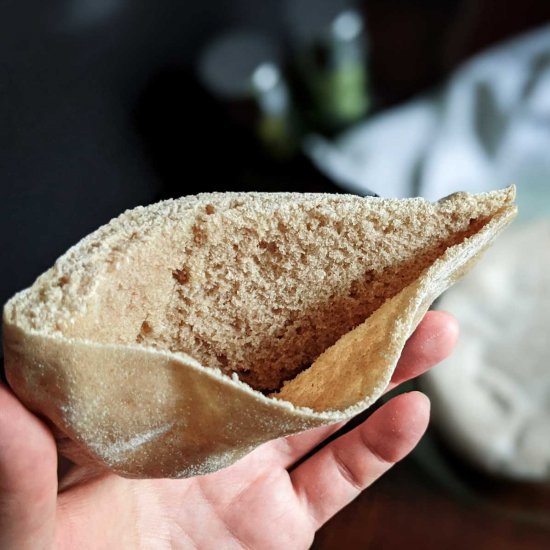 Pocket Pita Bread with Teff Flour