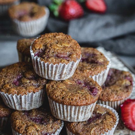 Healthy Strawberry Mini Muffins