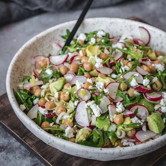 Chickpea, Avocado, and Radish Salad