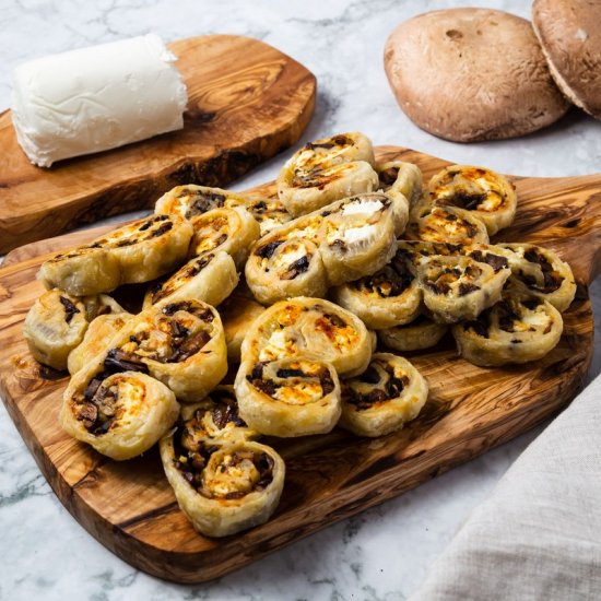 Goat Cheese Mushroom Palmiers