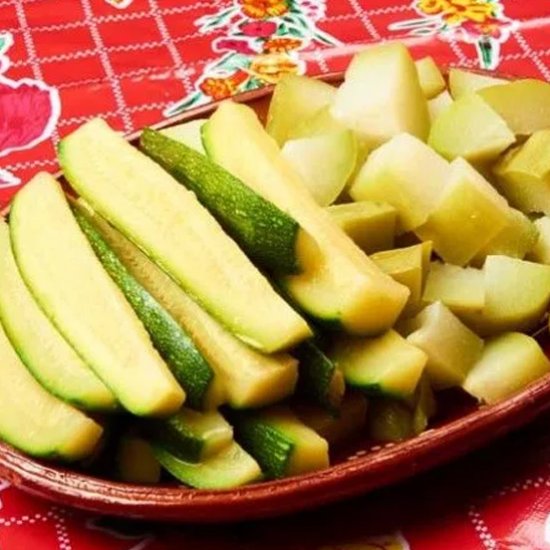 Chayote and Zucchini Squash Salad