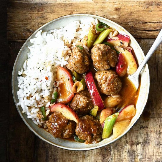 Meatballs with Peach-Barbecue Sauce