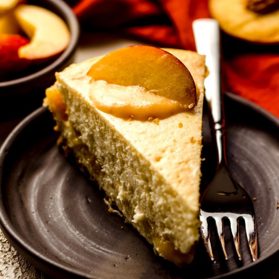 peach cheesecake