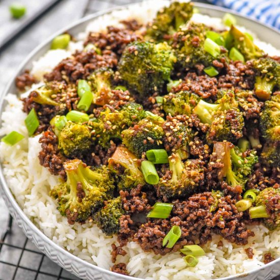 Ground Beef and Broccoli