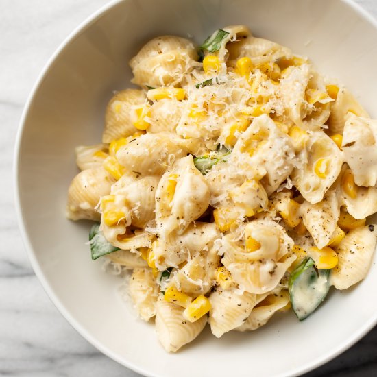 creamy corn pasta