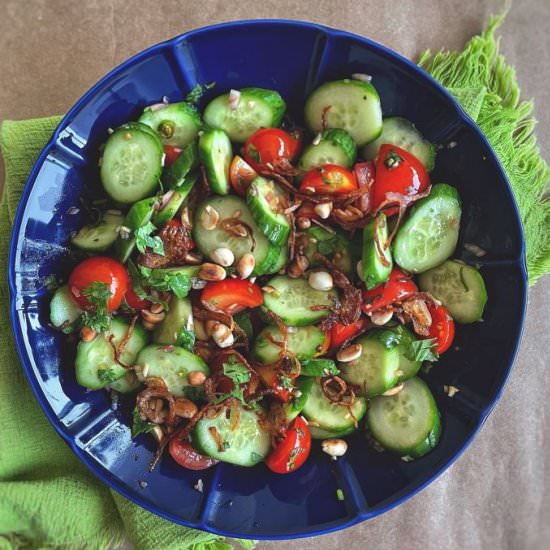 SWEET AND SPICY CUCUMBER SALAD