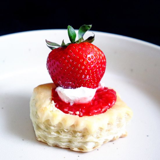 Puff Pastry Strawberry Tart