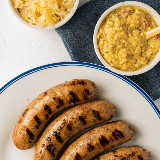 Mustard Relish and Grilled Brats