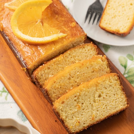 Keto Pound Cake with Orange Glaze