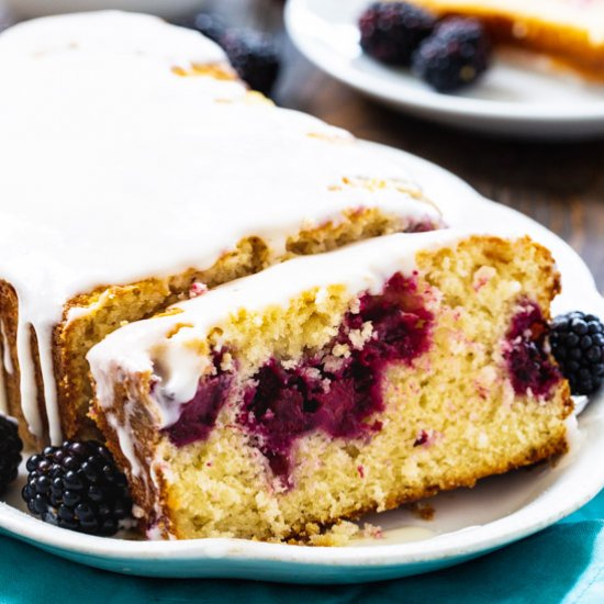 Blackberry Buttermilk Loaf Cake