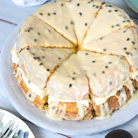 Passion Fruit Sponge Cake