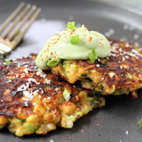 Sweet Corn Zucchini Cakes