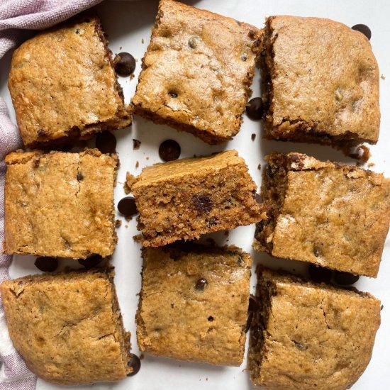 Almond Butter Banana Bread Bars