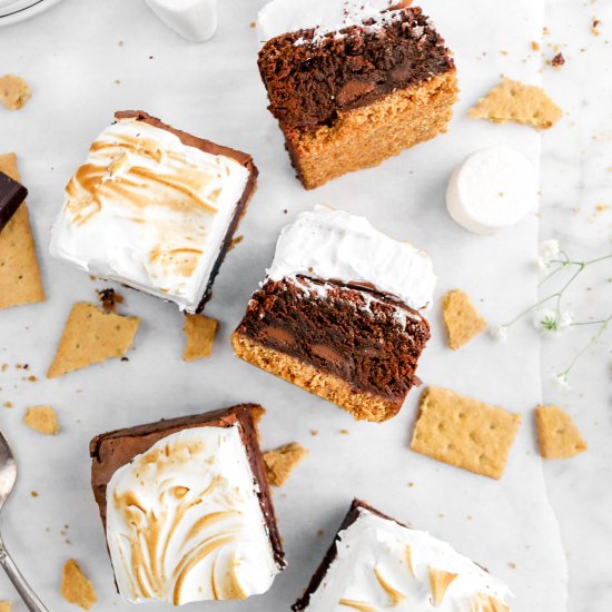 Triple Chocolate S’mores Brownies